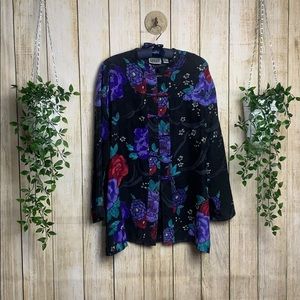 Chico’s Kimono Silk Jacket Size 3